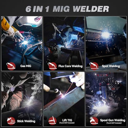 MIG165 Pro MIG Welder Machine 165A 120V 240V 6