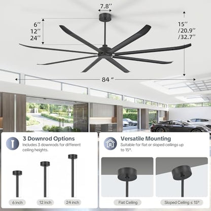 Large Industrial Ceiling Fan with cleaner