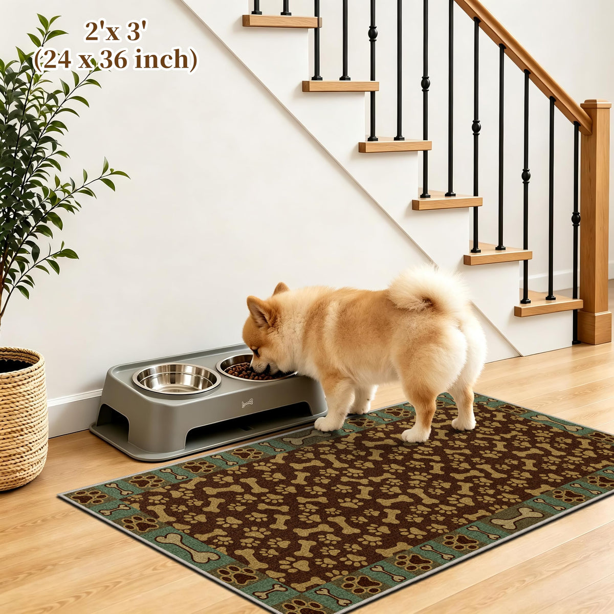 Waterproof 2x3 Small Rug (Paw Brown / 2' x 3' (Runner))