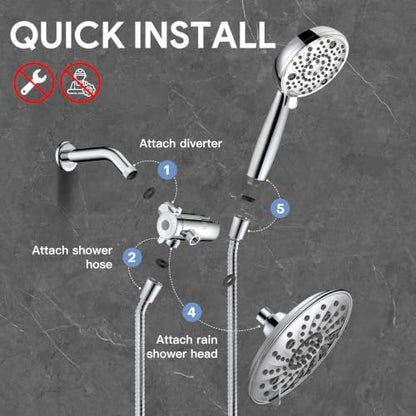 Shower Head with Handheld Combo