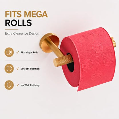 Brushed Gold Toilet Paper Holder