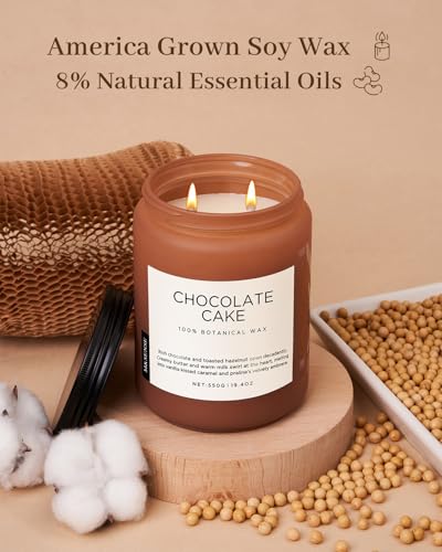 Chocolate Cake Scented Candle Rich Baking Dessert Scent for Winter (Large Jar / Chocolate Cake)