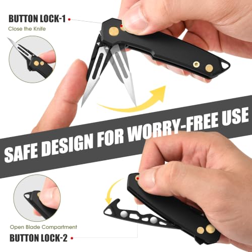 folding utility knife with blade storage