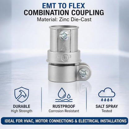 Squeeze EMT to Flex Combination Coupling