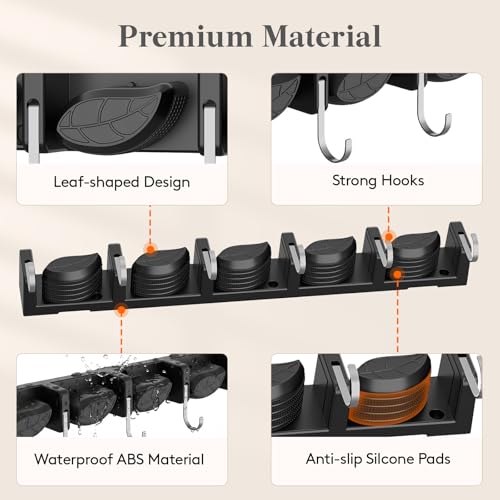 Mop and Broom Holder Organzier Wall Mount Non