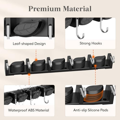 Mop and Broom Holder Organzier Wall Mount Non