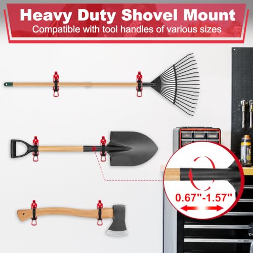 Shovel Mount for Truck Roof Rack with Holder Wall Mounting Kit