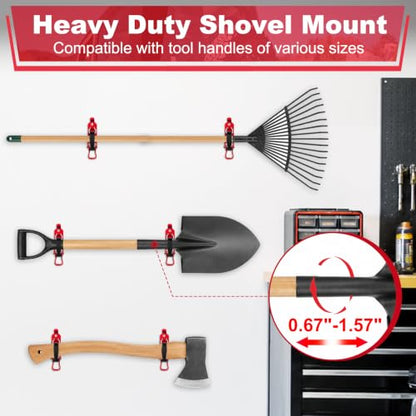 Shovel Mount for Truck Roof Rack with Holder Wall Mounting Kit
