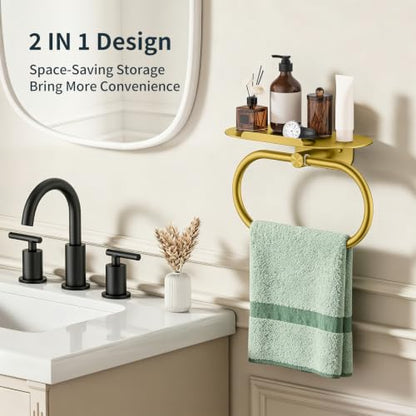 Hand Towel Holder with Shelf