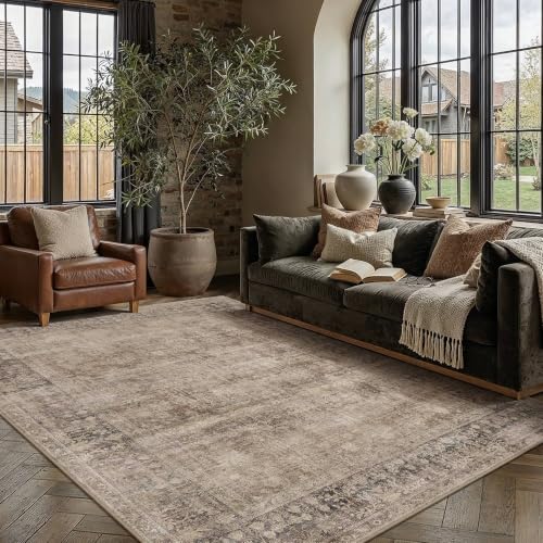 Taupe 6x9 Neutral Area Rugs for Living Room (Taupe / 6' x 9' (Rectangular))