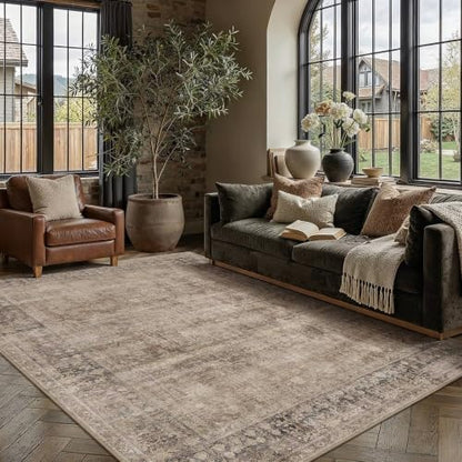 Taupe 6x9 Neutral Area Rugs for Living Room (Taupe / 6' x 9' (Rectangular))