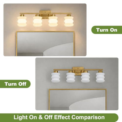 Modern Bathroom Light Fixtures (Gold / 4-Light)