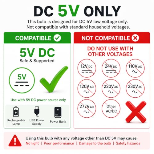5V E26 LED Bulb