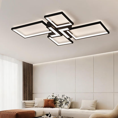 Modern Ceiling Light 32'' 50W 3000K (Black / 32 in)