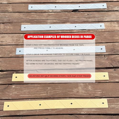 Non Slip Stair Treads for Outdoor Wooden Steps Decking & Slippery Ramp