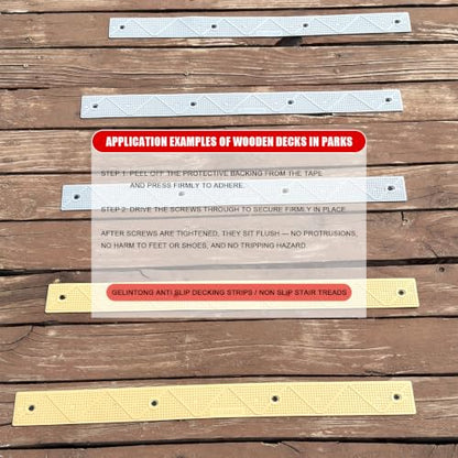 Non Slip Stair Treads for Outdoor Wooden Steps Decking & Slippery Ramp
