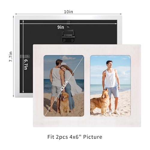 4x6 Picture Frame Collage (Rustic White / 7.7x10in (1Pack))