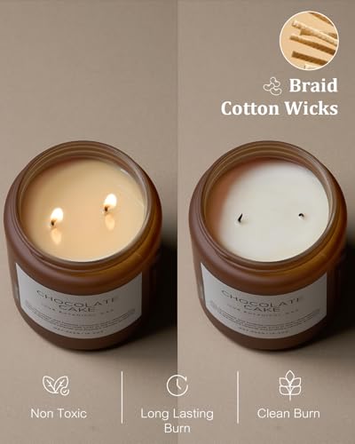 Chocolate Cake Scented Candle Rich Baking Dessert Scent for Winter (Large Jar / Chocolate Cake)