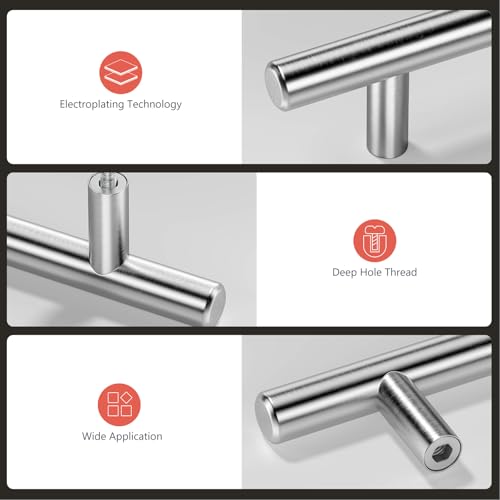 Cabinet Handles Drawer Pulls Brushed Nickel Modern Pulls for Kitchen Cabinets
