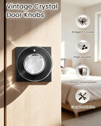 Crystal Door Knobs with Lock