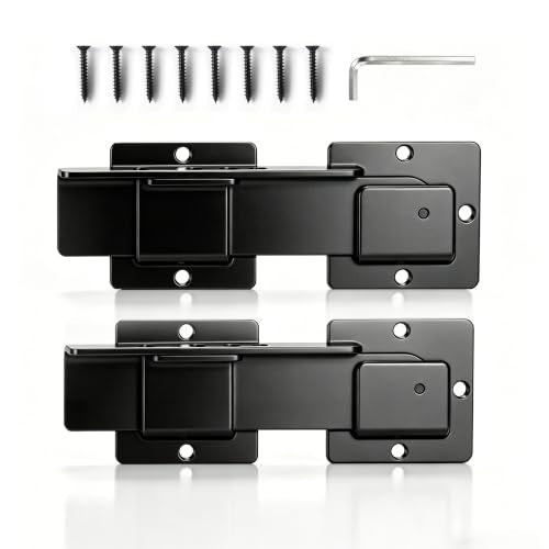 9" Reversible Door Latch with Padlock Hole (2 Pack)