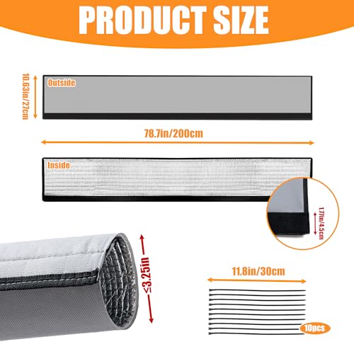 5 Layers HVAC Copper Pipe Insulation Wrap Cover 78.7x10.63inch