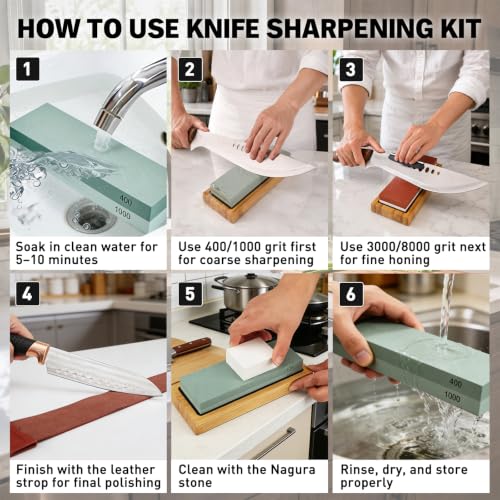 Knife Sharpening Stone Set