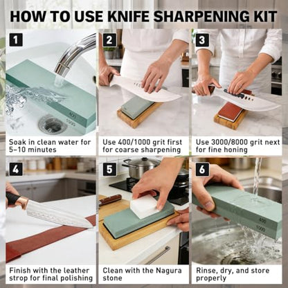 Knife Sharpening Stone Set
