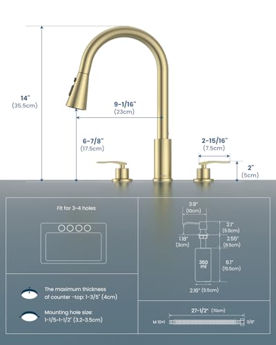 Kitchen Sink Faucet Stainless Steel with Sprayer 2