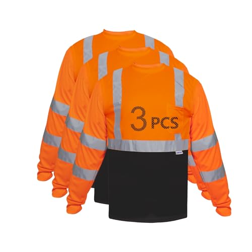 High Visibility Long Sleeve Reflective Safety Shirt for Working