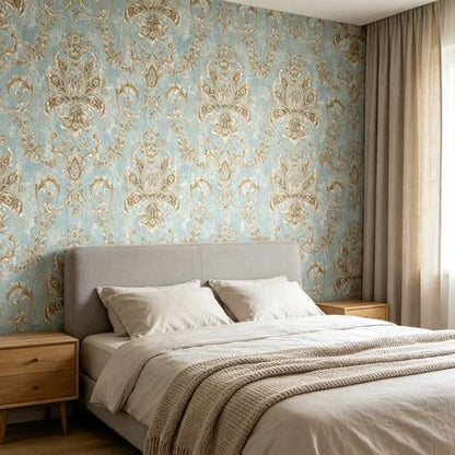 Vintage French Peel and Stick Floral Wallpaper