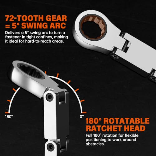 Extra Long Ratcheting Wrench Set