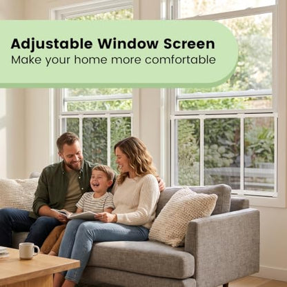 Adjustable Window Screen for Hung Windows