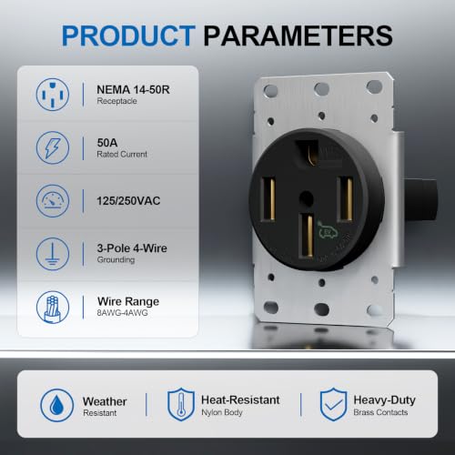 Nema 14 50 EV Outlet 50 Amp EV Charging Receptacle