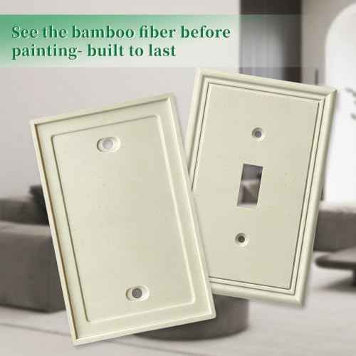 Natural Bamboo Fiber Outlet Covers and Light Switch Covers