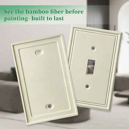 Natural Bamboo Fiber Outlet Covers and Light Switch Covers