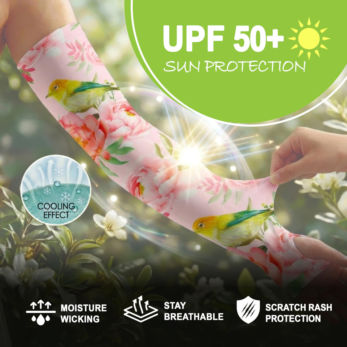Gardening Sleeves (XX-Large / Pink Floral Garden)