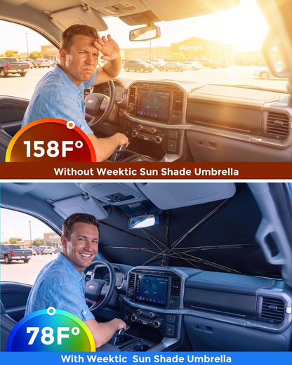 2026 Upgraded] Weektic Truck Windshield Sun Shade for F