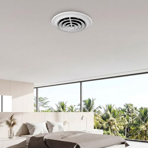 Ceiling Round Vent Cover HVAC Round Air Diffuser&Butterfly Damper