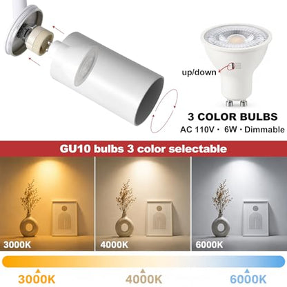 3 Color Plug in Track Lighting with Power Cord