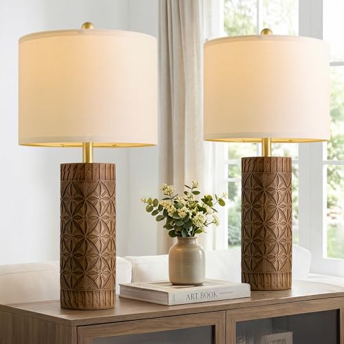 26" Farmhouse Table Lamps Set of 2