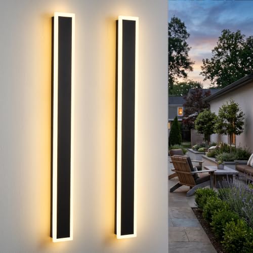 2 Pack Modern Outdoor LED Wall Lights