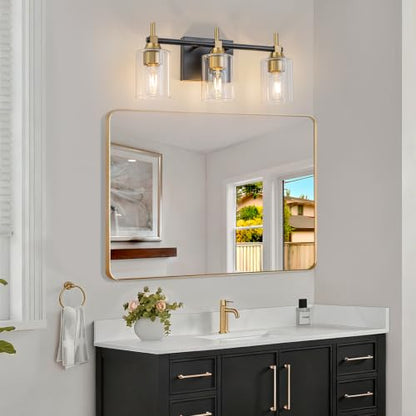 3 Light Modern Bathroom Vanity Light (3-light / Black-Gold)