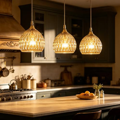 Globe Ripple Glass Lamp Shade