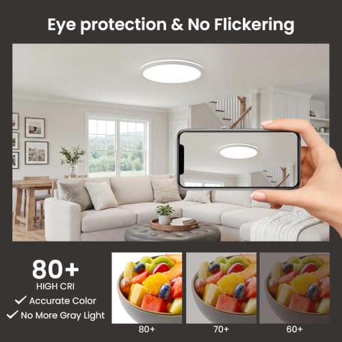 12in LED Ceiling Light with Remote Control Night Light