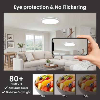 12in LED Ceiling Light with Remote Control Night Light