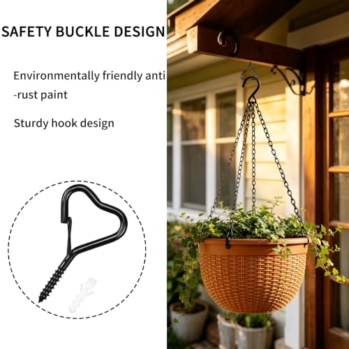 2.36IN Heart Shaped Screw Hooks for Hanging