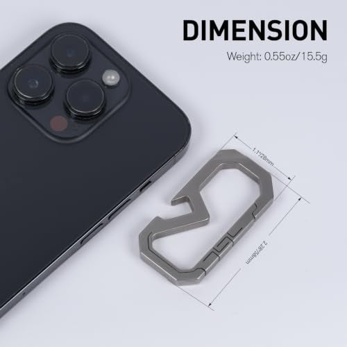Titanium Keychain Carabiner Multitool with Bottle Opener