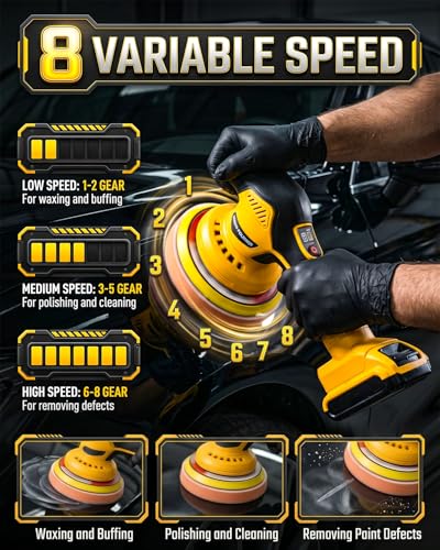 Cordless Buffer Polisher Compatible with DeWALT 20V