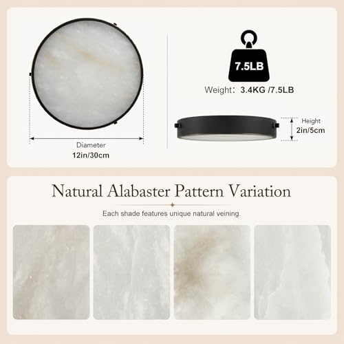 Modern Alabaster Flush
